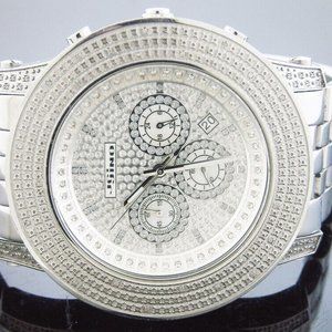 Jojino 1Ct diamonds stainless steel 52mm round watch " display Model"